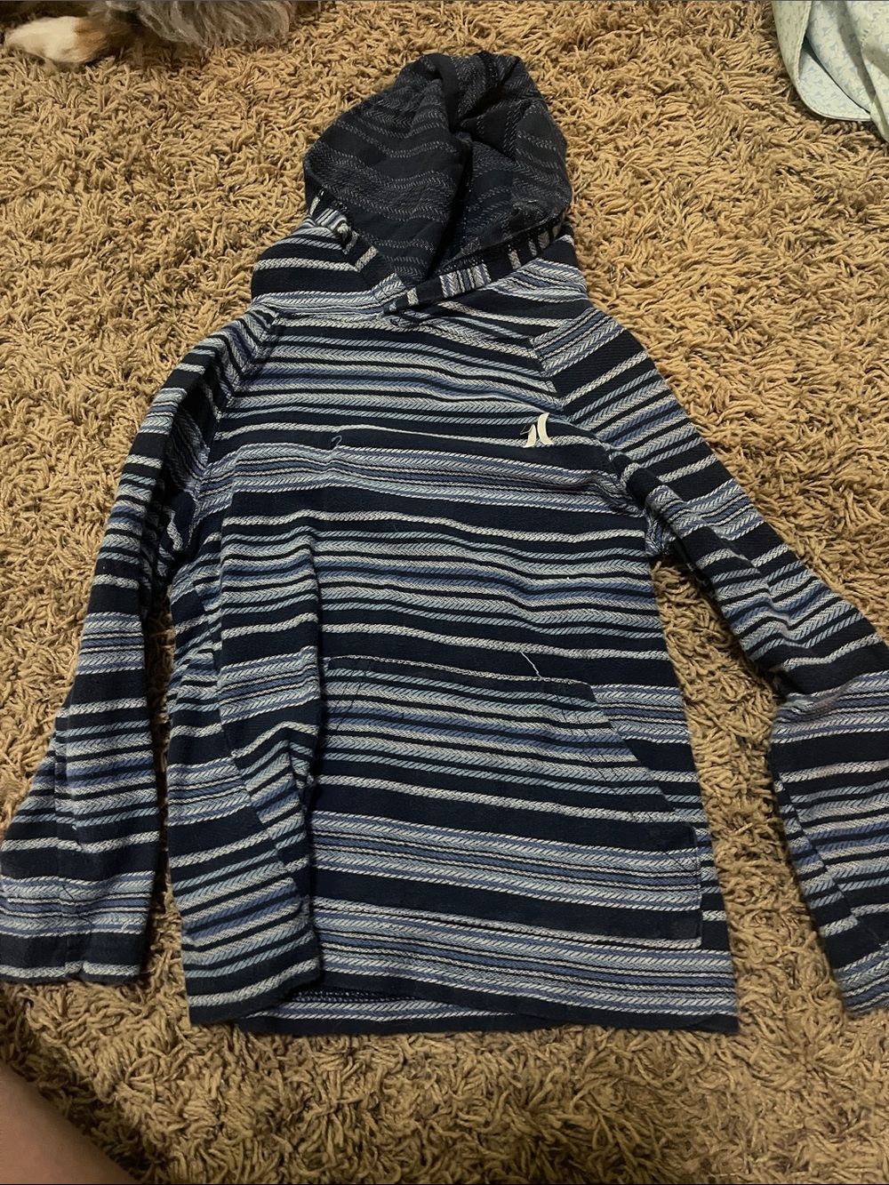 Kids hooded striped pullover